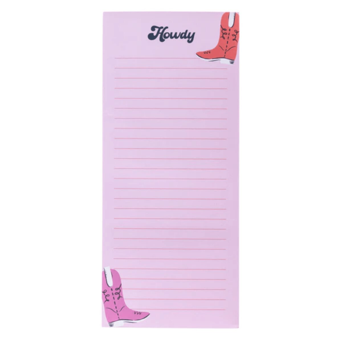 Howdy Cowboy Boots Magnetic Notepad
